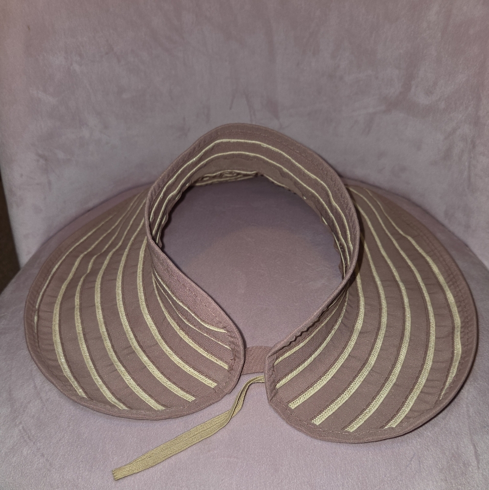 Scala Collection Hat Womens Woven Sewn Braid Sun Visor - Picture 2 of 5